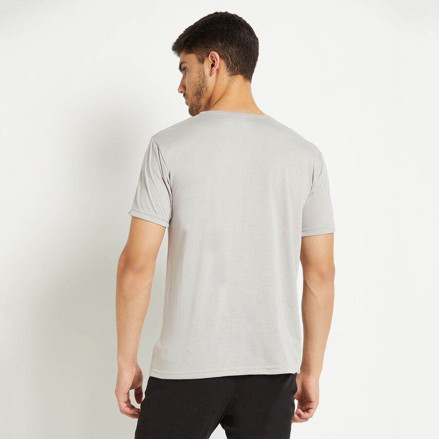 Round Neck T-Shirt, Melange Light Grey, large image number null