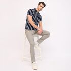 Men's Slim Fit Casual Trousers, Light Grey, small image number null