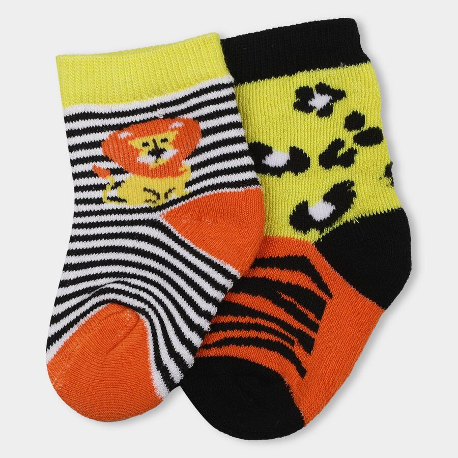 Infants' Socks (Pack of 2), Black, large image number null