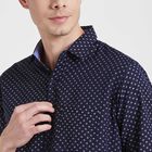 Printed Casual Shirt, Navy Blue, small image number null