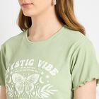 Ladies' Round Neck T-Shirt , Light Green, small image number null