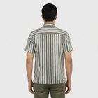Men's Cream Geometric Regular Fit Casual Shirt, Off White, small