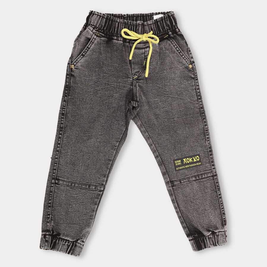 Boys' 100% Cotton Jeans , Black, large image number null