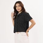Women's Jet Black Classic Casual Shirt, Black, small image number null