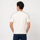 Men's White Cotton Round Neck Regular Graphic Print T-Shirt, White, small