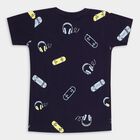 Boys' 100% Cotton Half Sleeves T-Shirt , नेवी ब्लू, small image number null