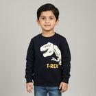 Boys Navy Blue Crew Neck Graphic Pullover, नेवी ब्लू, small image number null