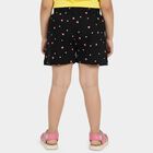 Girls Black Regular Fit Casual Shorts, काला, small