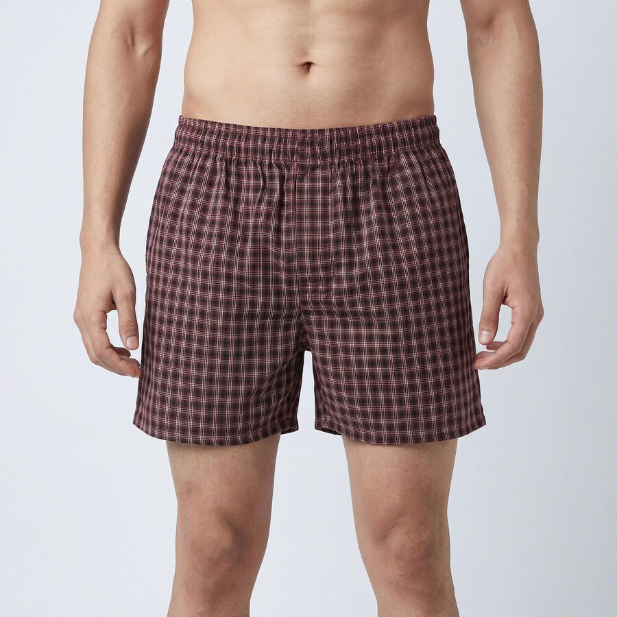 Men's Wine Regular Fit Boxers, Wine, large
