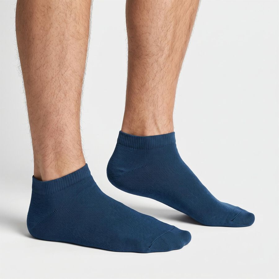 Men's Ankle Length Regular Fit Solid Pack of 3 Socks ( Black, Grey, Blue ), टील ब्लू, large