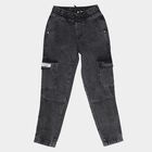 Boys' Black Regular Fit Washed Jeans, Black, small