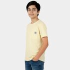 Boys' Half Sleeves T-Shirt, मस्टर्ड, small