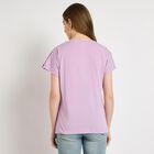 Ladies' Round Neck T-Shirt , लाइलेक, small