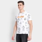 Printed Round Neck T-Shirt, White, small image number null