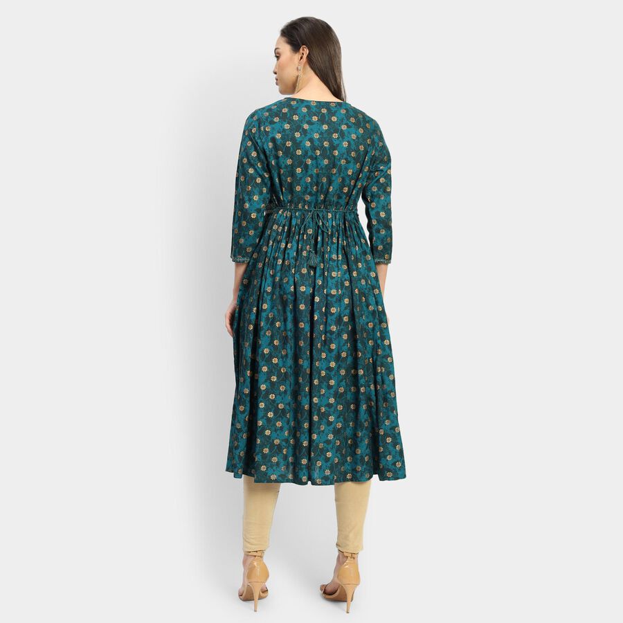 Ladies' Kurta, Teal Blue, large image number null