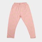 Girls Light Pink Regular Fit Solid Pyjama, हल्का गुलाबी, small