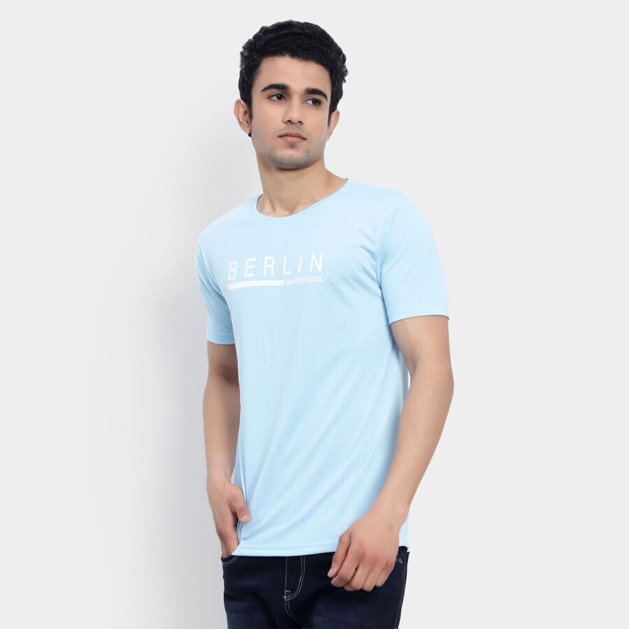 Round Neck T-Shirt, Sky Blue, large image number null