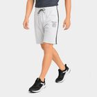 Men's Grey Regular Fit Athletic Bermuda Shorts, Melange Mid Grey, small