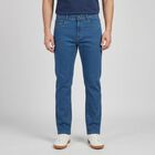 Men's Light Blue Slim Fit Washed Jeans, हल्का नीला, small