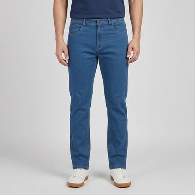 Men's Light Blue Slim Fit Washed Jeans