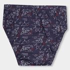 Boys' Dark Navy V-Cut Printed Briefs, Navy Blue, small image number null