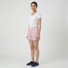 Women's Pink Cotton Regular Fit Shorts, हल्का गुलाबी, small