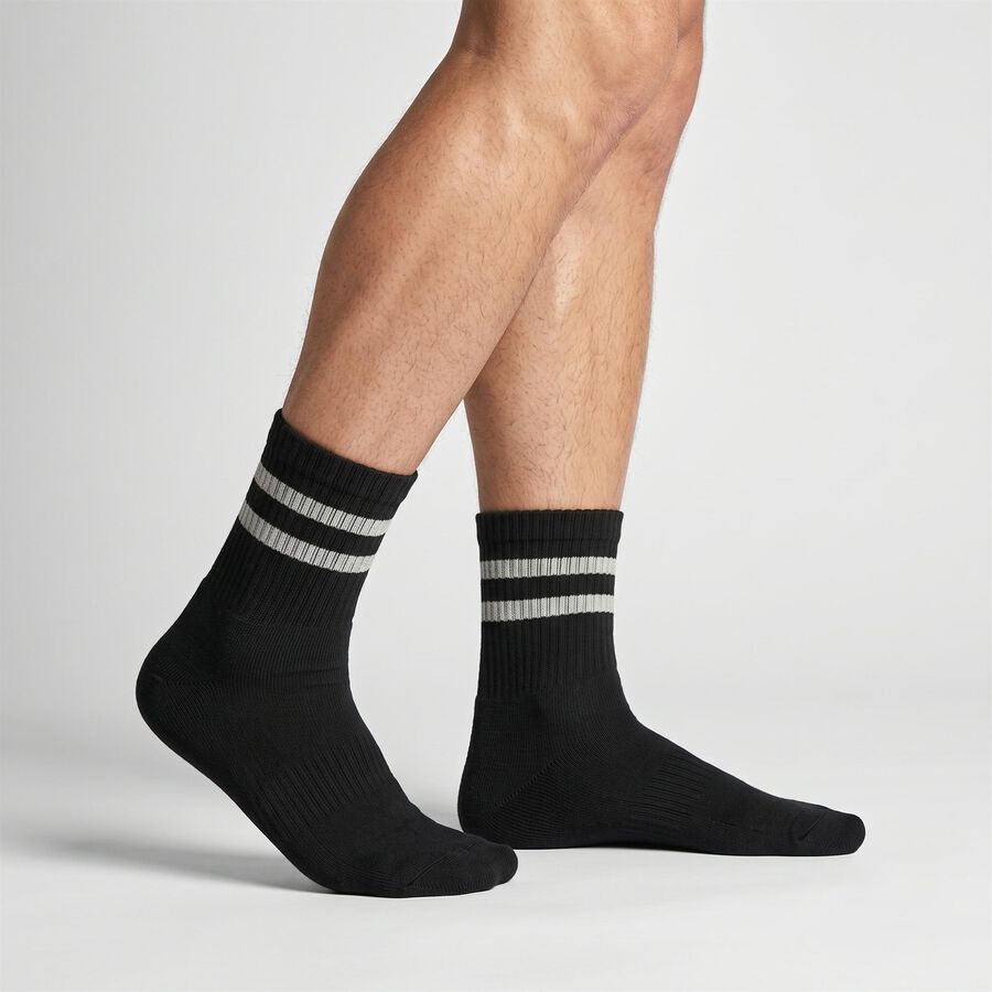 Men's Ankle Length Regular Fit Striped Pack of 3 Socks ( Black, Grey, Navy ), Navy Blue, large