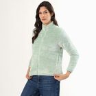 Women's Light Sage Green High Neck Casual Sweatshirt, Light Green, small image number null