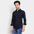 Cotton Casual Shirt, Navy Blue, small image number null