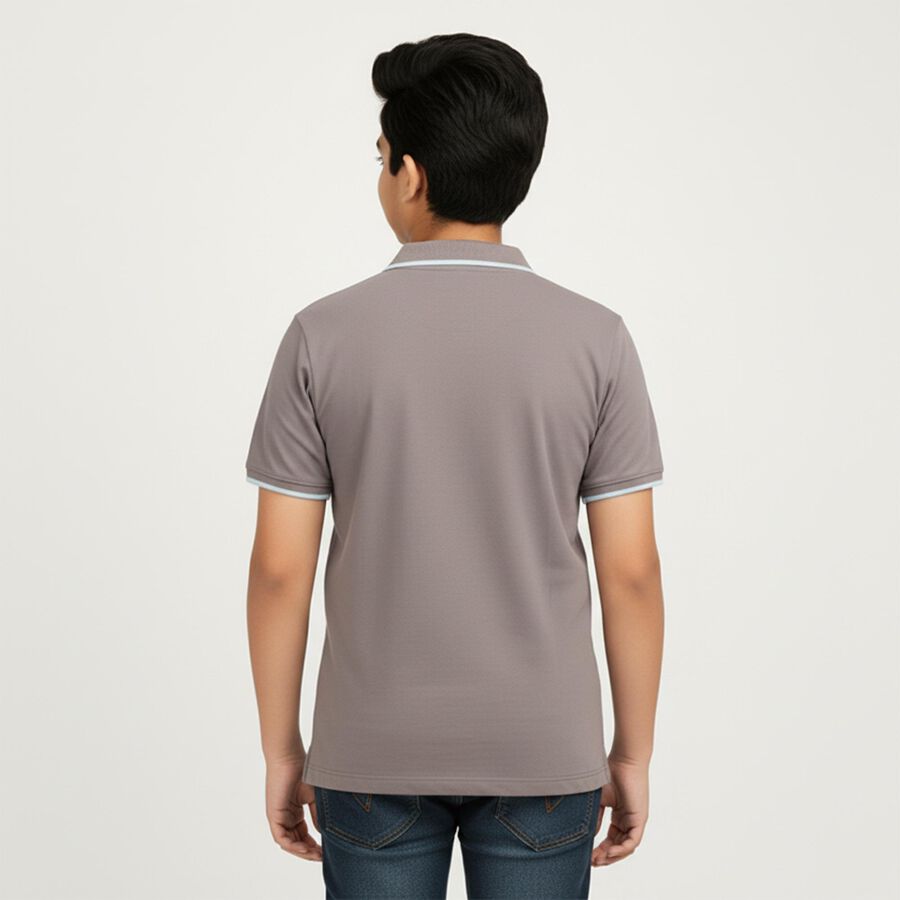 Boys' Half Sleeves T-Shirt, चारकोल, large image number null
