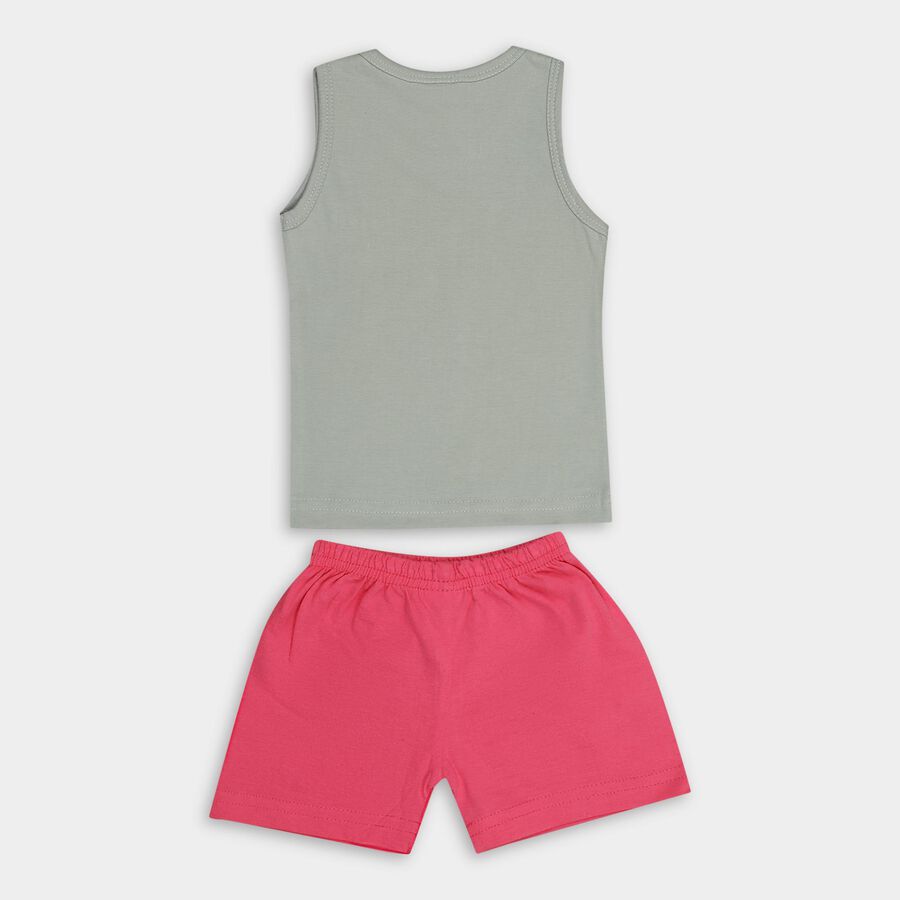 Infants' 100% Cotton Short Set , हल्का हरा, large