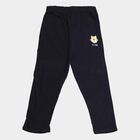 Infants' Navy Blue Straight Fit Graphic Printed Cotton Pyjama, नेवी ब्लू, small