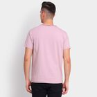 Men's Round Neck Half Sleeves T-Shirt, गुलाबी, small image number null