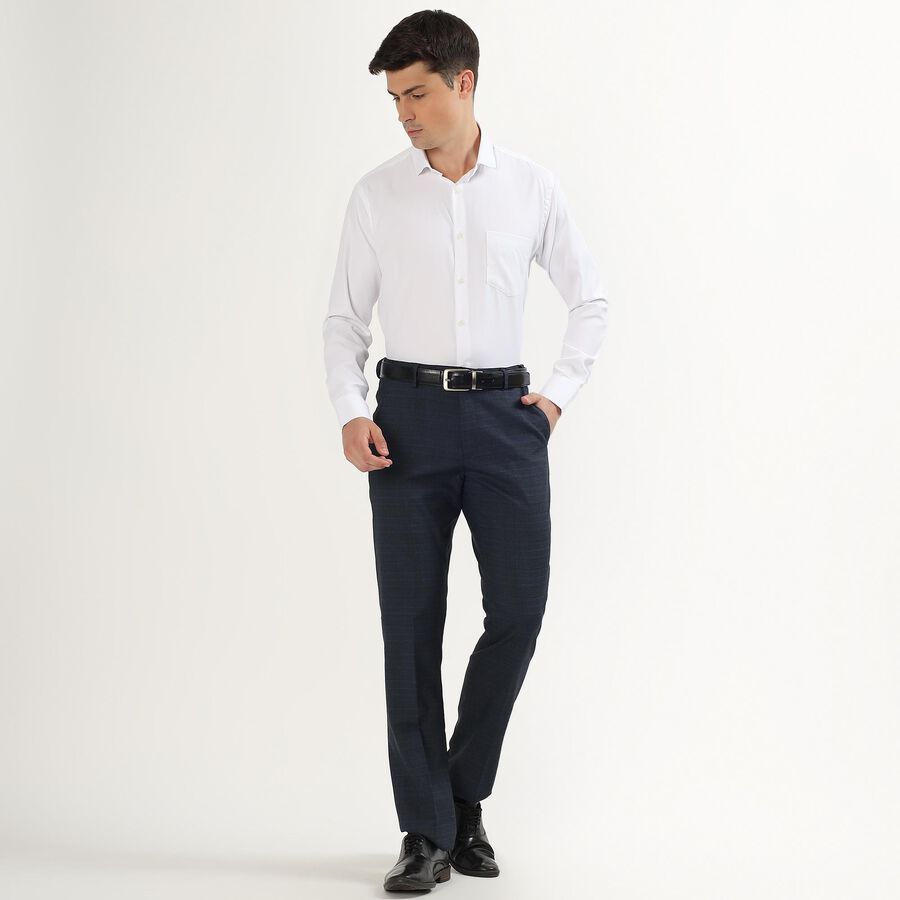 Men's Rich Eggshell White Classic Formal Shirt, सफ़ेद, large