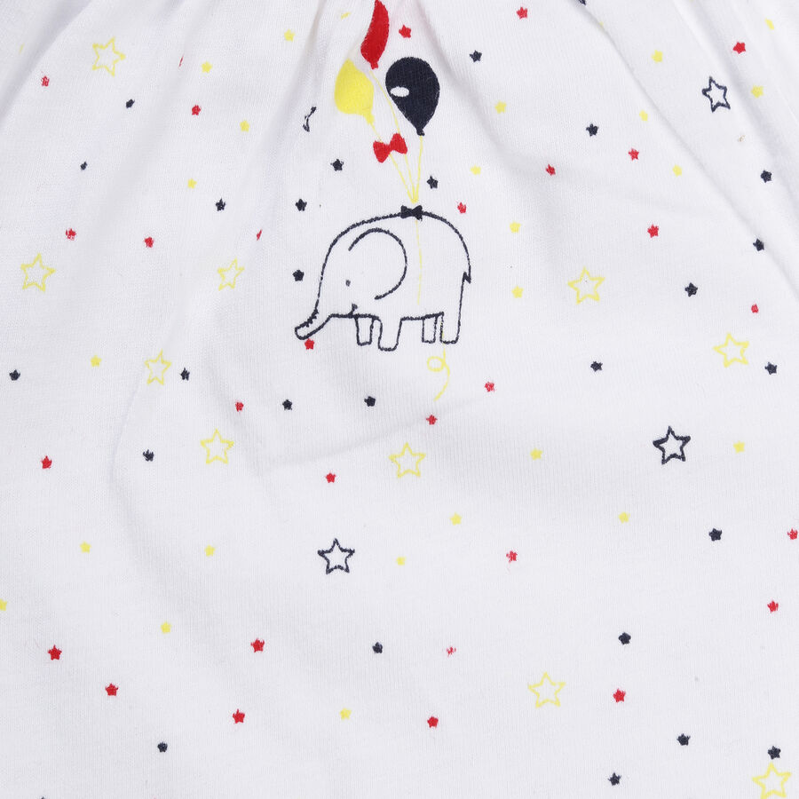 Infants Cotton Round Neck Baba Suit, Yellow, large image number null