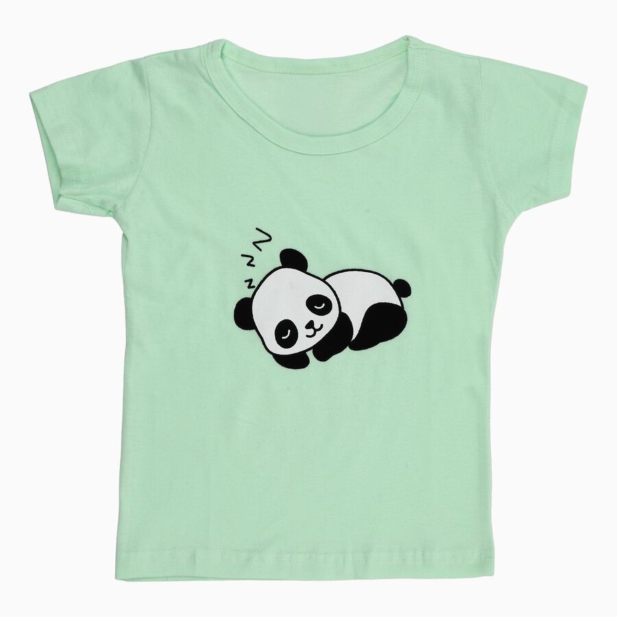 Girls' 100% Cotton T-Shirt, Light Green, large image number null