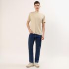 Men's Blue Regular Fit Cotton Jeans, गहरा नीला, small