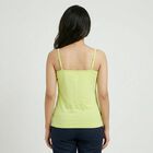 Women's Green Cotton Blend Sleeveless Minimalist Slip, हल्का हरा, small