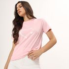 Ladies' Round Neck T-Shirt , Pink, small