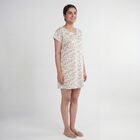 Women's White Sleeveless Casual Nighty, White, small