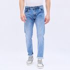 Men's Light Blue Slim Fit Five-Pocket Jeans, Light Blue, small image number null