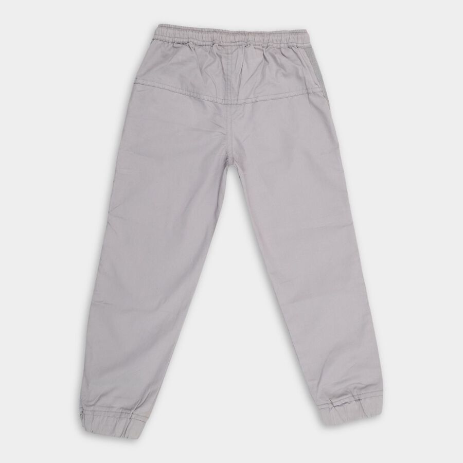 Boys' 100% Cotton Trousers, Light Grey, large image number null