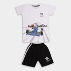 Boys' 100% Cotton Knit Baba Suit, White, small image number null