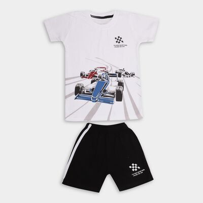 Boys' 100% Cotton Knit Baba Suit
