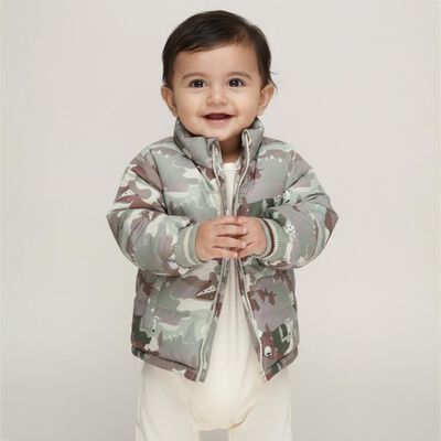 Infants Light Sage Green Hooded Casual Jacket