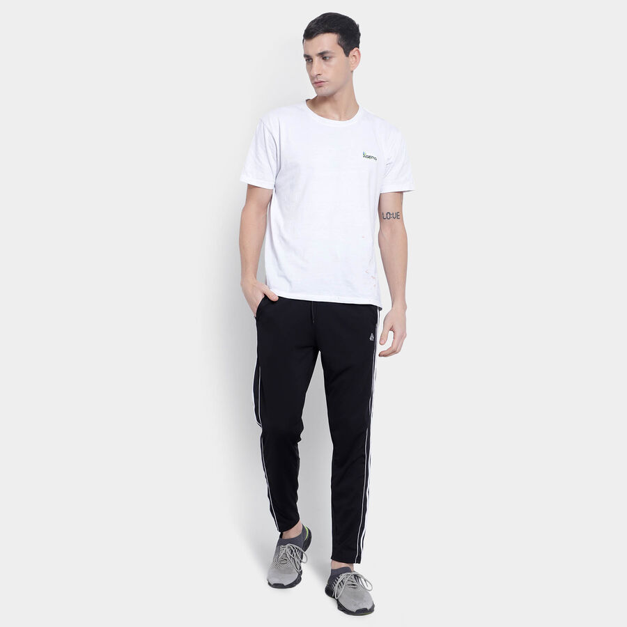 Cut & Sew Track Pants, Black, large image number null