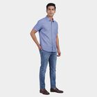 Men's Light Blue Classic Collar Casual Shirt, हल्का नीला, small
