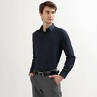 Men's Formal Shirt, Navy Blue, small image number null