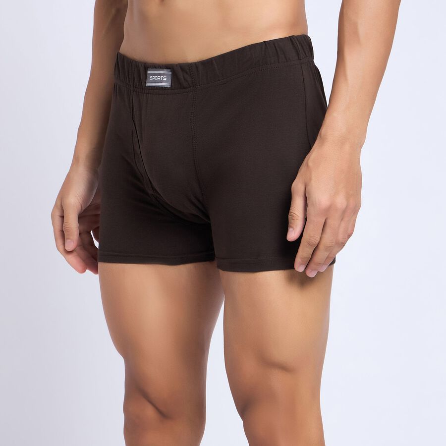 Men's 100% Cotton Trunks, भूरा, large image number null