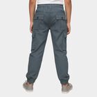 Boys Steel Blue Regular Fit Cargo Pants, हल्का ग्रे, small image number null